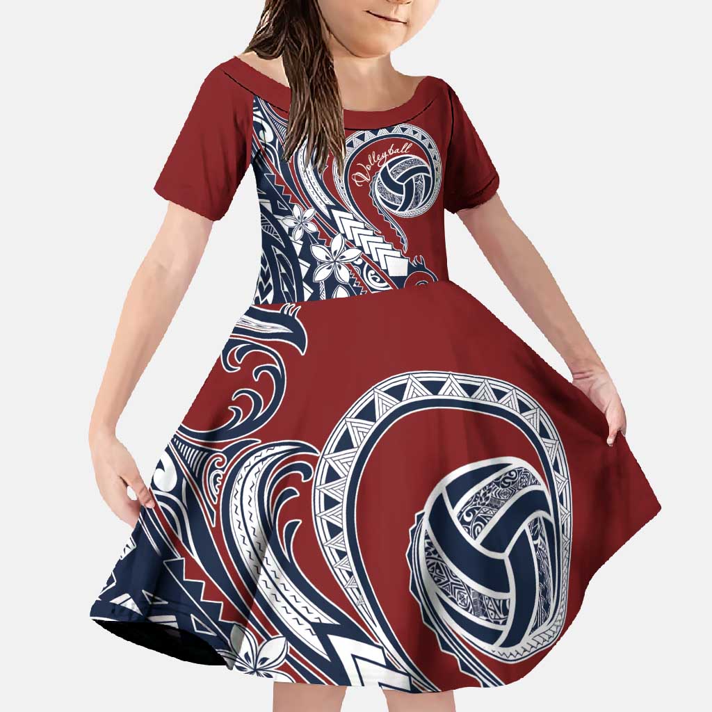 Polynesia Beach Volleyball Personalized Family Matching Off Shoulder Maxi Dress and Hawaiian Shirt Special