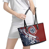 Polynesia Beach Volleyball Personalized Leather Tote Bag Special