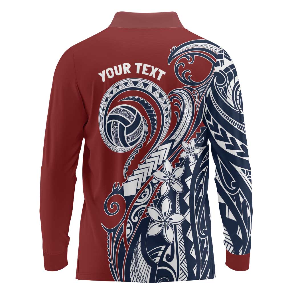 Polynesia Beach Volleyball Personalized Long Sleeve Polo Shirt Special