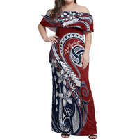 Polynesia Beach Volleyball Personalized Off Shoulder Maxi Dress Special