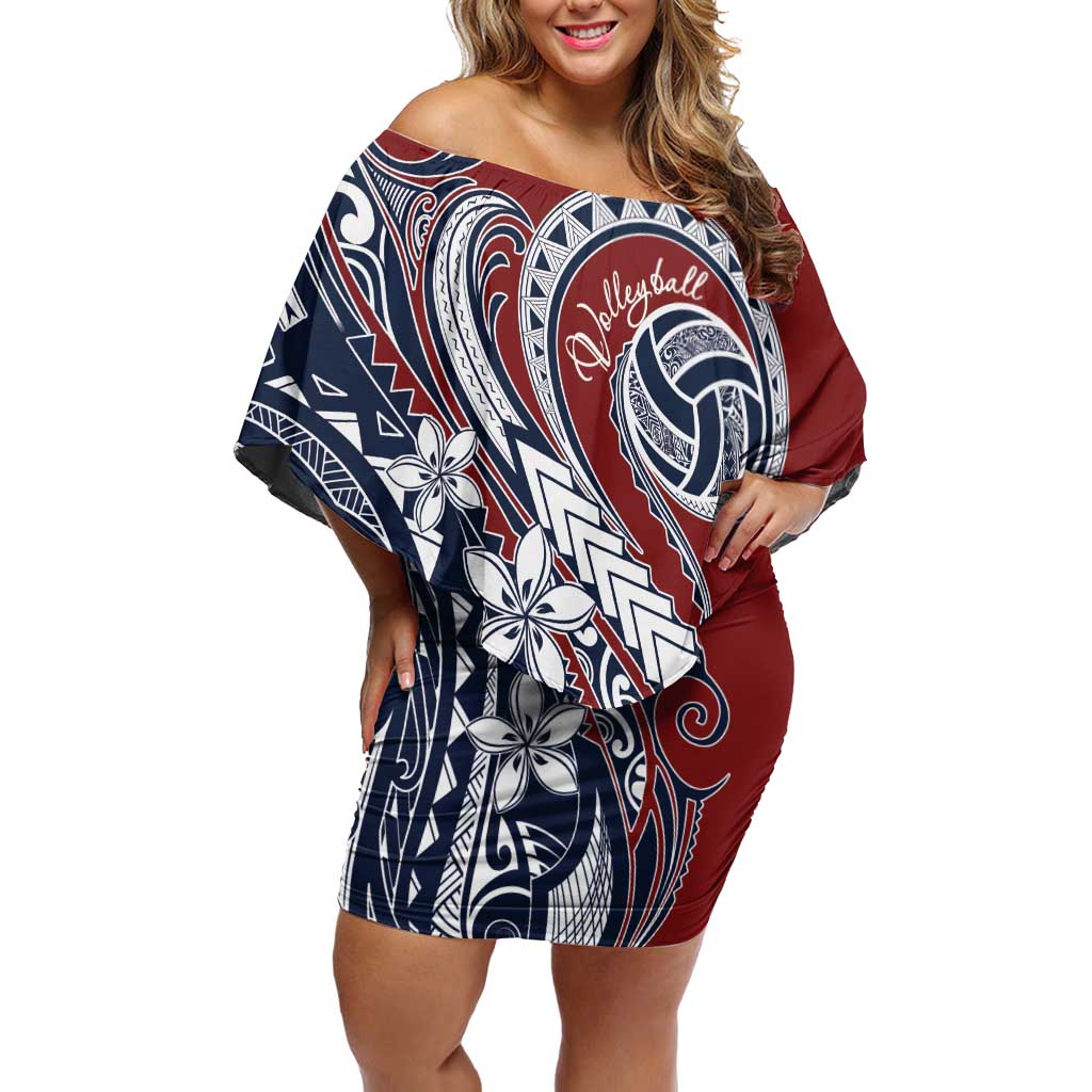 Polynesia Beach Volleyball Personalized Off Shoulder Short Dress Special