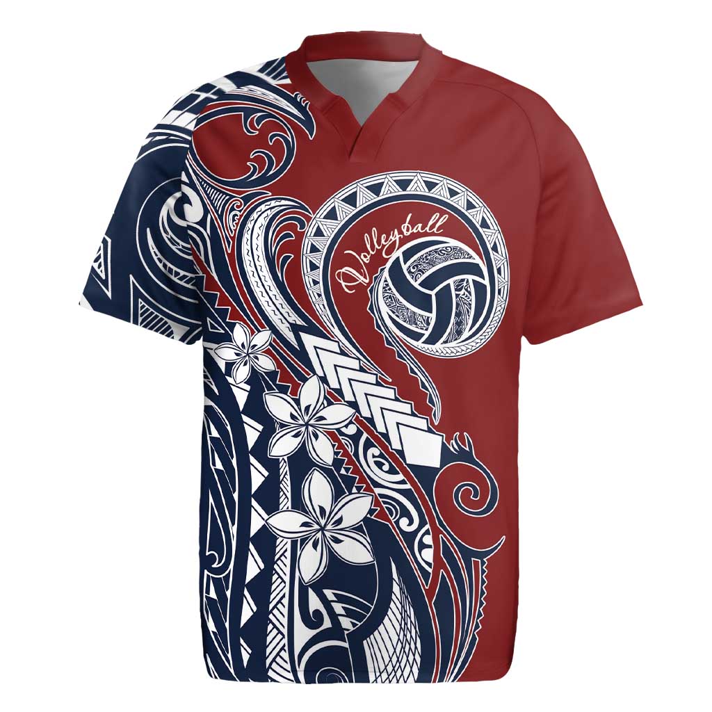 Polynesia Beach Volleyball Personalized Rugby Jersey Special LT7 Red Blue - Polynesian Pride