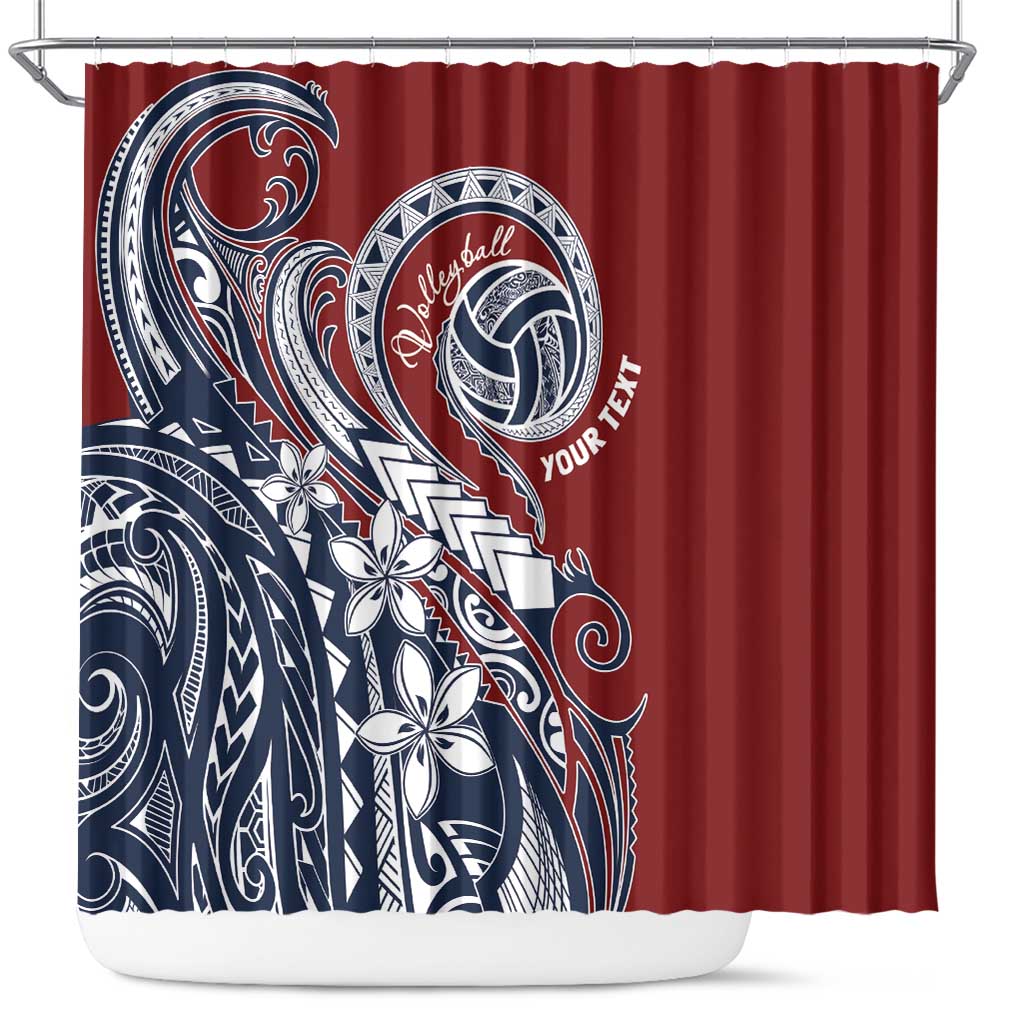 Polynesia Beach Volleyball Personalized Shower Curtain Special LT7 Red Blue - Polynesian Pride