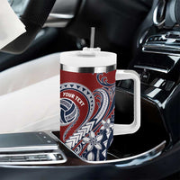 Polynesia Beach Volleyball Personalized Tumbler With Handle Special