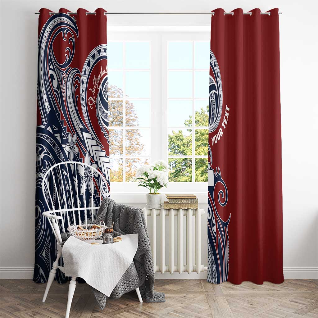 Polynesia Beach Volleyball Personalized Window Curtain Special