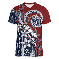Polynesia Beach Volleyball Personalized Women V-Neck T-Shirt Special