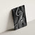Polynesia Plumeria Lei Canvas Wall Art Black Curves Motif
