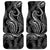 Polynesia Plumeria Lei Car Mats Black Curves Motif