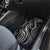 Polynesia Plumeria Lei Car Mats Black Curves Motif