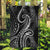 Polynesia Plumeria Lei Garden Flag Black Curves Motif