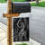 Polynesia Plumeria Lei Garden Flag Black Curves Motif