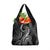 Polynesia Plumeria Lei Grocery Bag Black Curves Motif