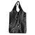 Polynesia Plumeria Lei Grocery Bag Black Curves Motif