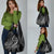 Polynesia Plumeria Lei Grocery Bag Black Curves Motif