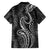 Polynesia Plumeria Lei Hawaiian Shirt Black Curves Motif