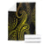 Polynesia Plumeria Lei Blanket Black Gold Curves Motif