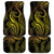 Polynesia Plumeria Lei Car Mats Black Gold Curves Motif