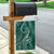 Polynesia Plumeria Lei Garden Flag Sage Green Curves Motif