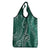 Polynesia Plumeria Lei Grocery Bag Sage Green Curves Motif