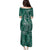 Polynesia Plumeria Lei Puletasi Sage Green Curves Motif