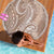 Polynesia Plumeria Lei Beach Blanket Beige Curves Motif