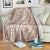 Polynesia Plumeria Lei Blanket Beige Curves Motif