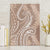 Polynesia Plumeria Lei Canvas Wall Art Beige Curves Motif