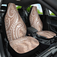 Polynesia Plumeria Lei Car Seat Cover Beige Curves Motif LT7 One Size Beige - Polynesian Pride