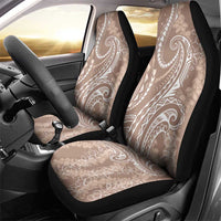 Polynesia Plumeria Lei Car Seat Cover Beige Curves Motif LT7 - Polynesian Pride