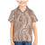 Polynesia Plumeria Lei Family Matching Mermaid Dress and Hawaiian Shirt Beige Curves Motif