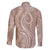 Polynesia Plumeria Lei Family Matching Short Sleeve Bodycon Dress and Hawaiian Shirt Beige Curves Motif