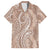 Polynesia Plumeria Lei Hawaiian Shirt Beige Curves Motif