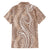 Polynesia Plumeria Lei Hawaiian Shirt Beige Curves Motif