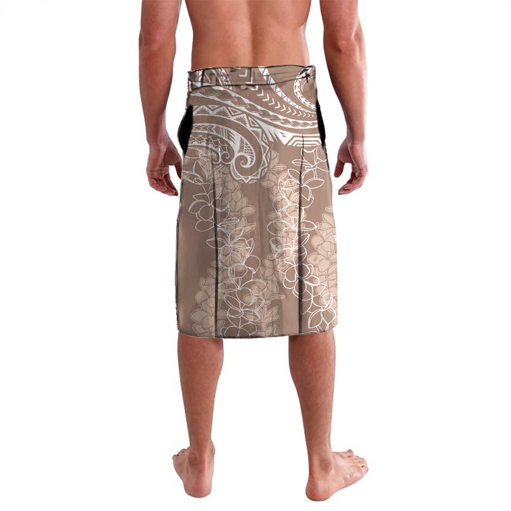 Polynesia Plumeria Lei Lavalava Beige Curves Motif