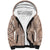 Polynesia Plumeria Lei Sherpa Hoodie Beige Curves Motif