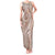 Polynesia Plumeria Lei Tank Maxi Dress Beige Curves Motif