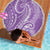 Polynesia Plumeria Lei Beach Blanket Periwinkle Curves Motif