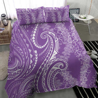 Polynesia Plumeria Lei Bedding Set Periwinkle Curves Motif LT7 - Polynesian Pride