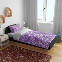 Polynesia Plumeria Lei Bedding Set Periwinkle Curves Motif LT7 - Polynesian Pride