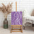 Polynesia Plumeria Lei Canvas Wall Art Periwinkle Curves Motif