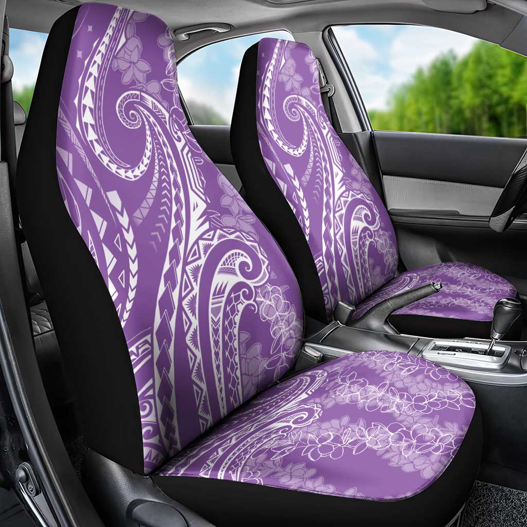 Polynesia Plumeria Lei Car Seat Cover Periwinkle Curves Motif LT7 - Polynesian Pride