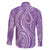 Polynesia Plumeria Lei Family Matching Long Sleeve Bodycon Dress and Hawaiian Shirt Periwinkle Curves Motif