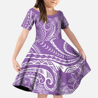 Polynesia Plumeria Lei Family Matching Summer Maxi Dress and Hawaiian Shirt Periwinkle Curves Motif