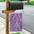 Polynesia Plumeria Lei Garden Flag Periwinkle Curves Motif