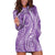 Polynesia Plumeria Lei Hoodie Dress Periwinkle Curves Motif