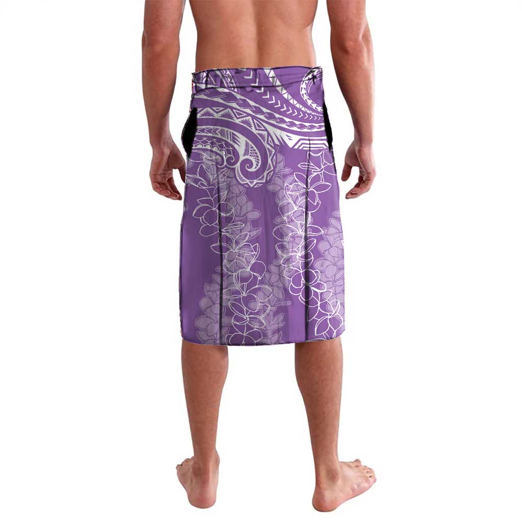 Polynesia Plumeria Lei Lavalava Periwinkle Curves Motif