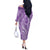 Polynesia Plumeria Lei Off The Shoulder Long Sleeve Dress Periwinkle Curves Motif