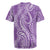 Polynesia Plumeria Lei Rugby Jersey Periwinkle Curves Motif