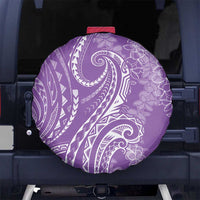 Polynesia Plumeria Lei Spare Tire Cover Periwinkle Curves Motif LT7 No hole Periwinkle - Polynesian Pride