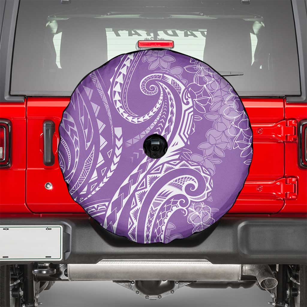 Polynesia Plumeria Lei Spare Tire Cover Periwinkle Curves Motif LT7 - Polynesian Pride